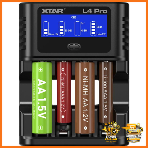 Ladegerät xtar pro - ladegerät, l4
