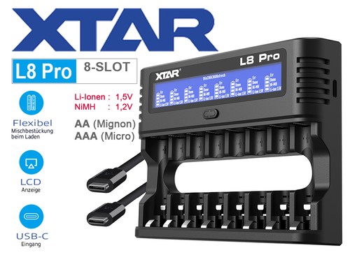 Xtar pro ladegerät für aa - l8,